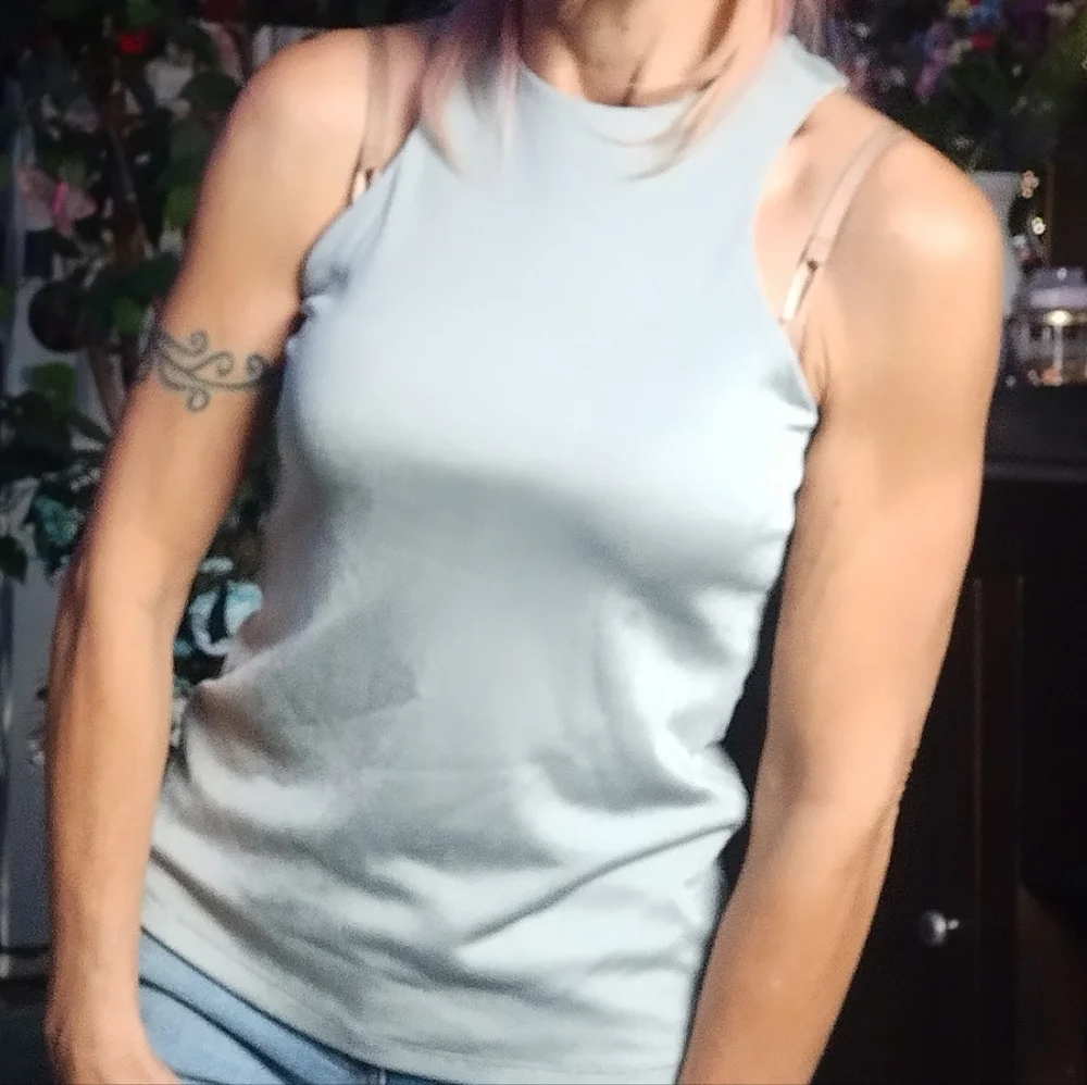 Sage Green Ribbed Tank - Picture 3 of 10